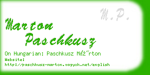 marton paschkusz business card